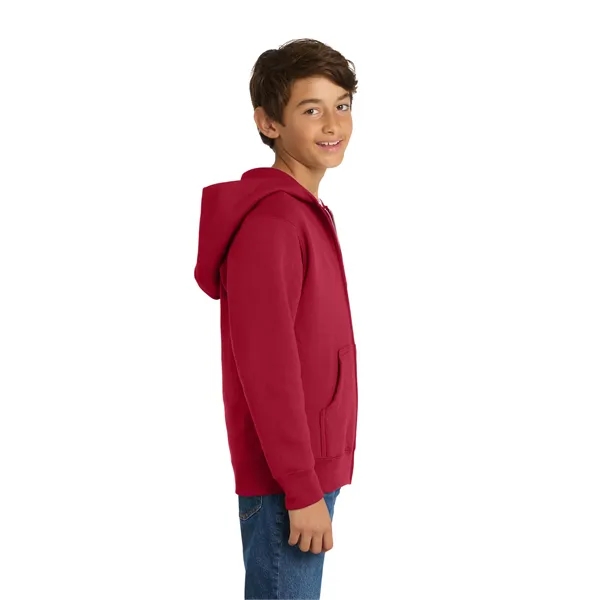 Port & Co Youth Core Fleece Full-Zip Hooded Sweatshirt. - Port & Co Youth Core Fleece Full-Zip Hooded Sweatshirt. - Image 67 of 84