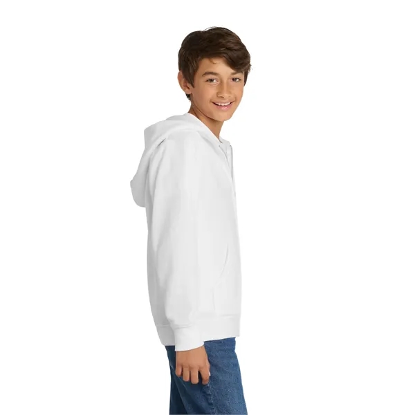 Port & Co Youth Core Fleece Full-Zip Hooded Sweatshirt. - Port & Co Youth Core Fleece Full-Zip Hooded Sweatshirt. - Image 82 of 84