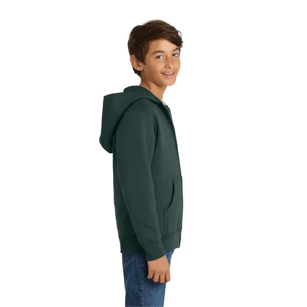 Port & Co Youth Core Fleece Full-Zip Hooded Sweatshirt. - Port & Co Youth Core Fleece Full-Zip Hooded Sweatshirt. - Image 22 of 84