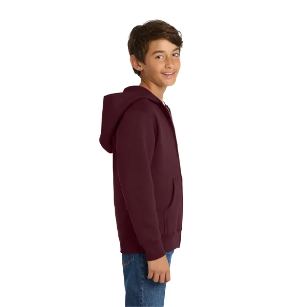 Port & Co Youth Core Fleece Full-Zip Hooded Sweatshirt. - Port & Co Youth Core Fleece Full-Zip Hooded Sweatshirt. - Image 42 of 84