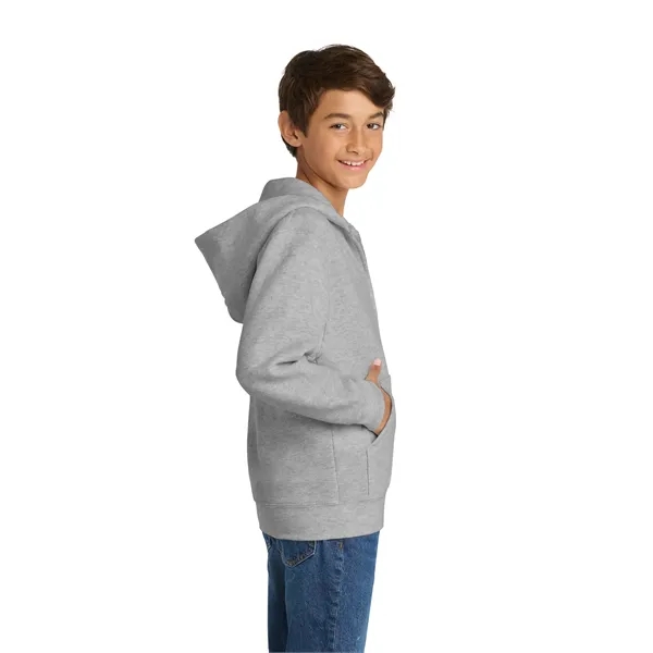 Port & Co Youth Core Fleece Full-Zip Hooded Sweatshirt. - Port & Co Youth Core Fleece Full-Zip Hooded Sweatshirt. - Image 3 of 84