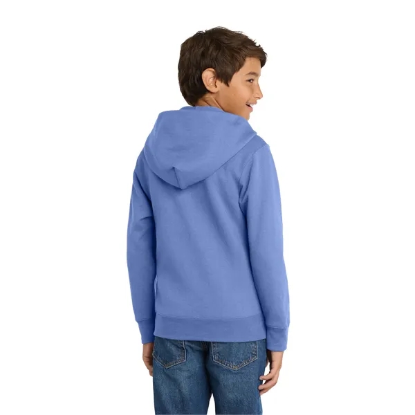 Port & Co Youth Core Fleece Full-Zip Hooded Sweatshirt. - Port & Co Youth Core Fleece Full-Zip Hooded Sweatshirt. - Image 11 of 84