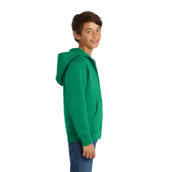 Port & Co Youth Core Fleece Full-Zip Hooded Sweatshirt. - Port & Co Youth Core Fleece Full-Zip Hooded Sweatshirt. - Image 37 of 84