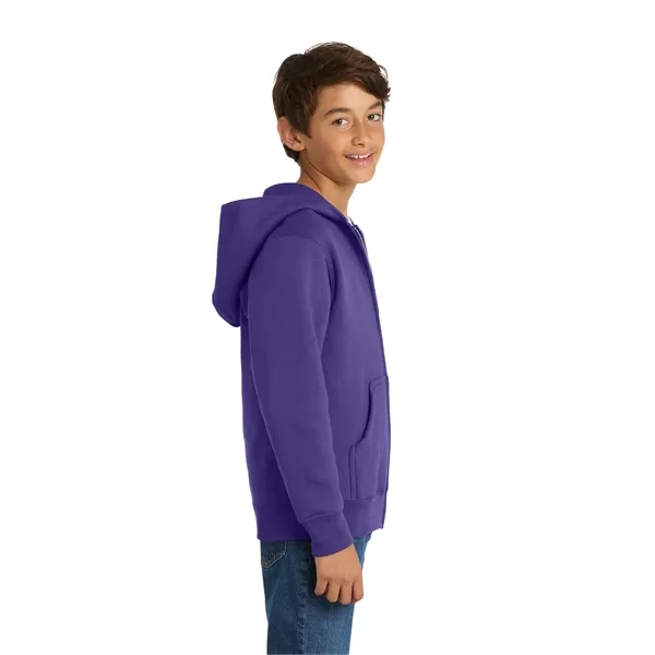 Port & Co Youth Core Fleece Full-Zip Hooded Sweatshirt. - Port & Co Youth Core Fleece Full-Zip Hooded Sweatshirt. - Image 62 of 84