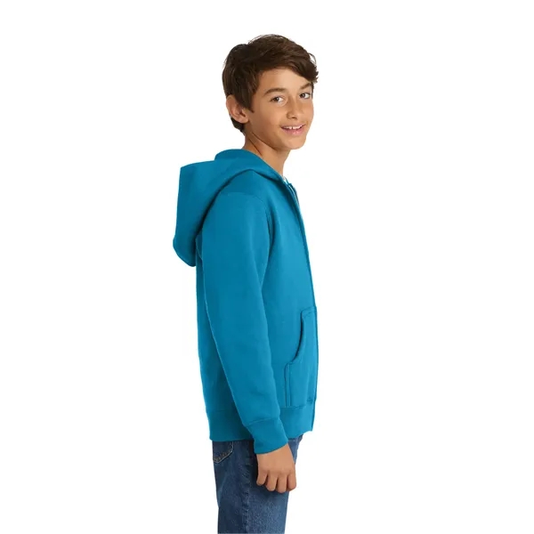 Port & Co Youth Core Fleece Full-Zip Hooded Sweatshirt. - Port & Co Youth Core Fleece Full-Zip Hooded Sweatshirt. - Image 52 of 84