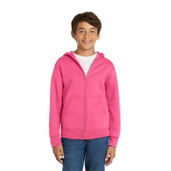 Port & Co Youth Core Fleece Full-Zip Hooded Sweatshirt. - Port & Co Youth Core Fleece Full-Zip Hooded Sweatshirt. - Image 55 of 84