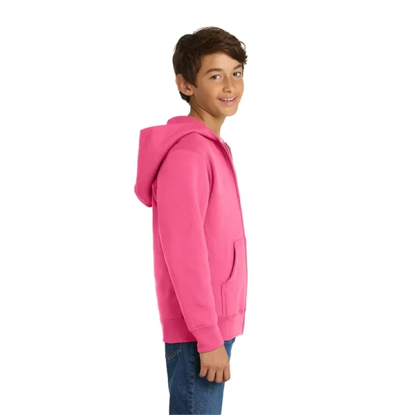 Port & Co Youth Core Fleece Full-Zip Hooded Sweatshirt. - Port & Co Youth Core Fleece Full-Zip Hooded Sweatshirt. - Image 57 of 84
