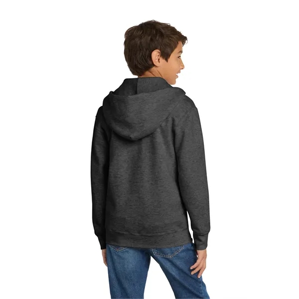 Port & Co Youth Core Fleece Full-Zip Hooded Sweatshirt. - Port & Co Youth Core Fleece Full-Zip Hooded Sweatshirt. - Image 26 of 84