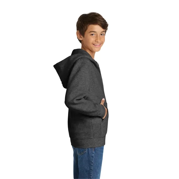 Port & Co Youth Core Fleece Full-Zip Hooded Sweatshirt. - Port & Co Youth Core Fleece Full-Zip Hooded Sweatshirt. - Image 27 of 84