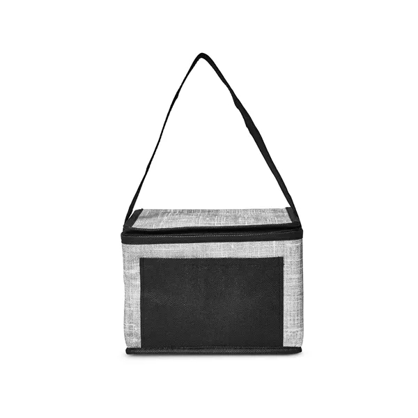 Denim Pattern Non-Woven 6-Pack Lunch Cooler Bag - Denim Pattern Non-Woven 6-Pack Lunch Cooler Bag - Image 1 of 6