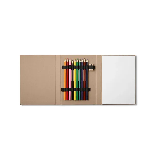 Colored Pencil And Notepad Set 5.75" X 8.25" - Colored Pencil And Notepad Set 5.75" X 8.25" - Image 1 of 2