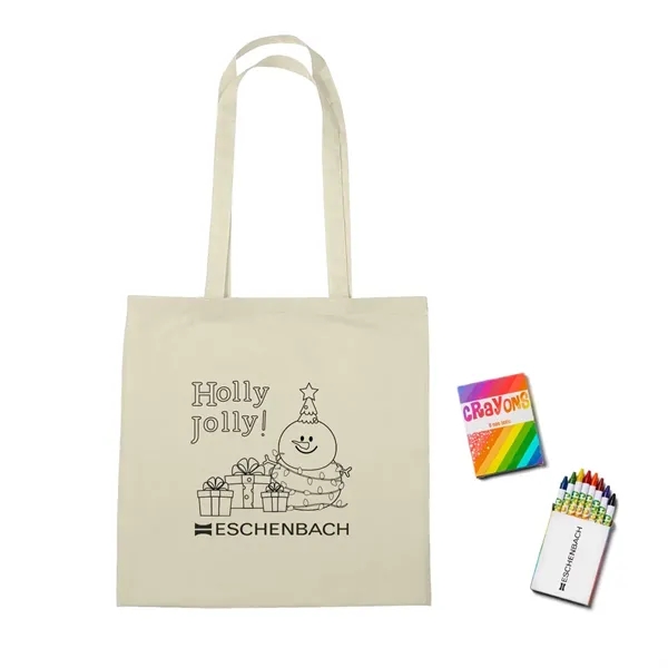 Custom Canvas Coloring Tote Bag Set - Custom Canvas Coloring Tote Bag Set - Image 1 of 1