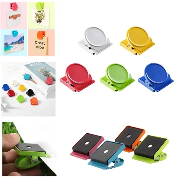 Magnet Clip Metal Refrigerator With Colored Iron Clip 2-in-1 - Magnet Clip Metal Refrigerator With Colored Iron Clip 2-in-1 - Image 0 of 5