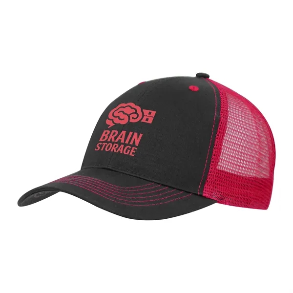 Color Accent Mesh Snapback Cap - Color Accent Mesh Snapback Cap - Image 10 of 11