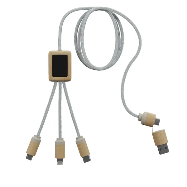 SCX Innovative Design™ 5-in-1 Bamboo Charging Cable 2A - SCX Innovative Design™ 5-in-1 Bamboo Charging Cable 2A - Image 1 of 3