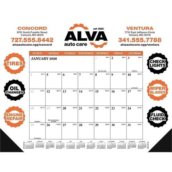Skinner & Kennedy™ Desk Pad Calendar - Skinner & Kennedy™ Desk Pad Calendar - Image 3 of 7