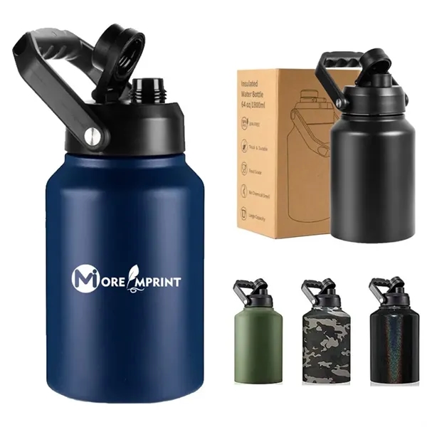 64 oz. Stainless Steel Insulated Water Bottles With Handle - 64 oz. Stainless Steel Insulated Water Bottles With Handle - Image 0 of 5