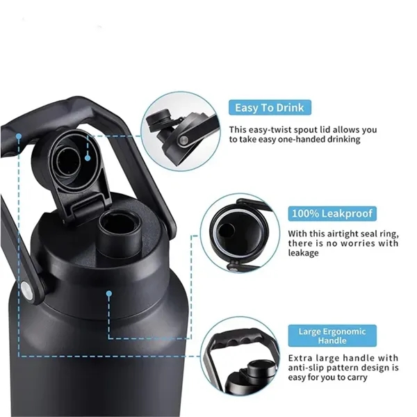 64 oz. Stainless Steel Insulated Water Bottles With Handle - 64 oz. Stainless Steel Insulated Water Bottles With Handle - Image 4 of 5