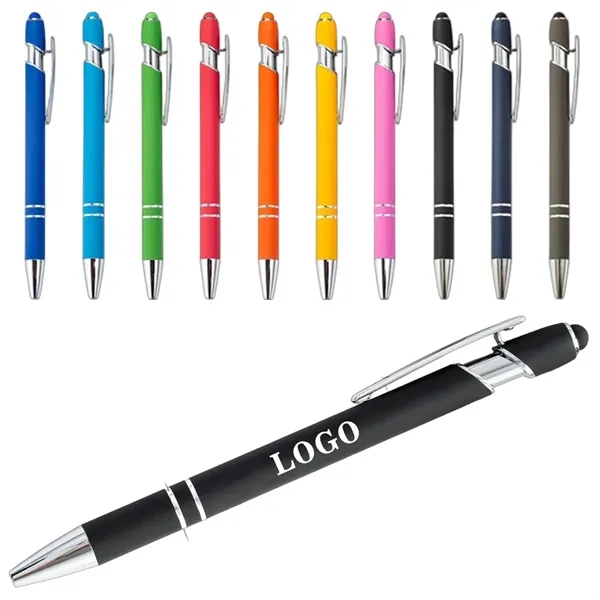 Aluminum Soft Touch Stylus Ballpoint Pen - Aluminum Soft Touch Stylus Ballpoint Pen - Image 0 of 7
