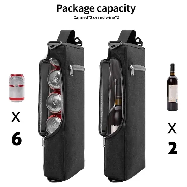 Outdoor Golf Wine and Beverage Cooler Bag with Handle - Outdoor Golf Wine and Beverage Cooler Bag with Handle - Image 2 of 7