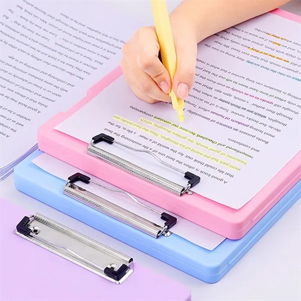 2-in-1 A4 Clipboard & File Storage Box with Pen Holder - 2-in-1 A4 Clipboard & File Storage Box with Pen Holder - Image 3 of 7