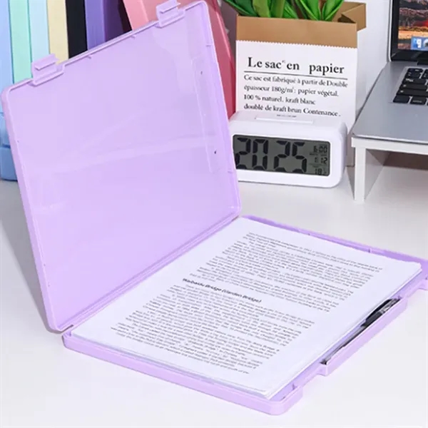 2-in-1 A4 Clipboard & File Storage Box with Pen Holder - 2-in-1 A4 Clipboard & File Storage Box with Pen Holder - Image 4 of 7
