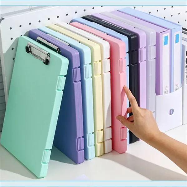 2-in-1 A4 Clipboard & File Storage Box with Pen Holder - 2-in-1 A4 Clipboard & File Storage Box with Pen Holder - Image 7 of 7