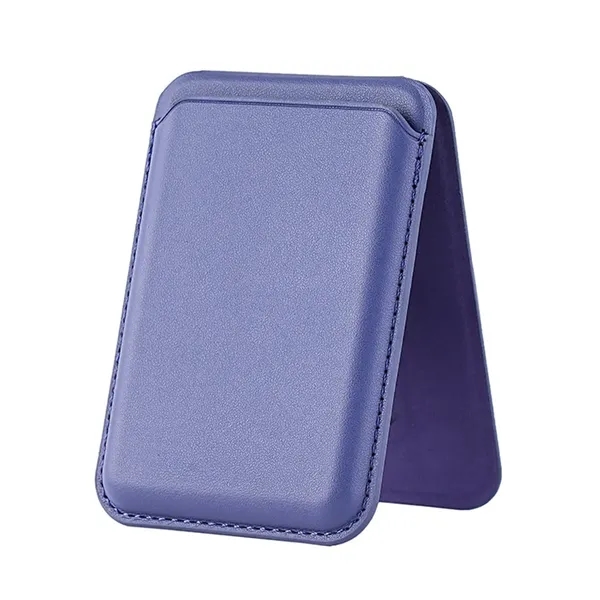 Magnetic Leather Card Wallet with Stand for Phone Back - Magnetic Leather Card Wallet with Stand for Phone Back - Image 6 of 6
