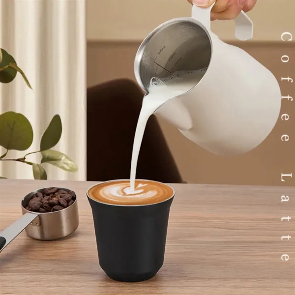 Stainless steel espresso coffee milk frothing latte art cup - Stainless steel espresso coffee milk frothing latte art cup - Image 3 of 4
