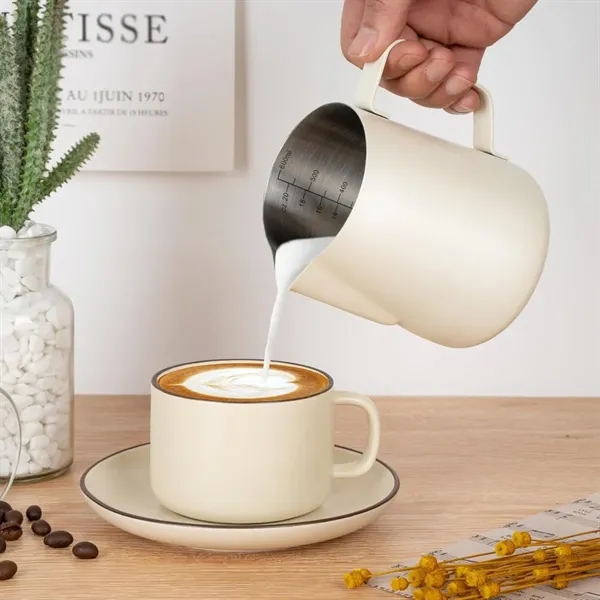 Stainless steel espresso coffee milk frothing latte art cup - Stainless steel espresso coffee milk frothing latte art cup - Image 4 of 4