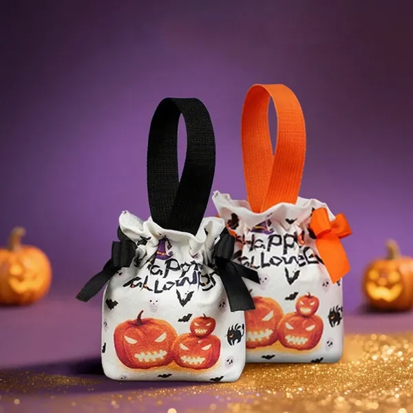 Halloween Canvas Pumpkin Tote Bag Candy Trick or Treat Prop - Halloween Canvas Pumpkin Tote Bag Candy Trick or Treat Prop - Image 2 of 4
