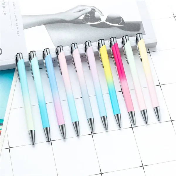 Gradient Color Aluminium Advertising Click Ballpoint Pen - Gradient Color Aluminium Advertising Click Ballpoint Pen - Image 0 of 12