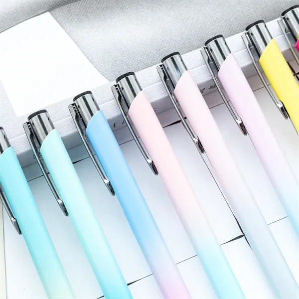 Gradient Color Aluminium Advertising Click Ballpoint Pen - Gradient Color Aluminium Advertising Click Ballpoint Pen - Image 1 of 12