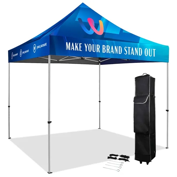 10' x 10' Custom Printed Pop Up Tent Kit w/ Steel Frame - 10' x 10' Custom Printed Pop Up Tent Kit w/ Steel Frame - Image 0 of 2