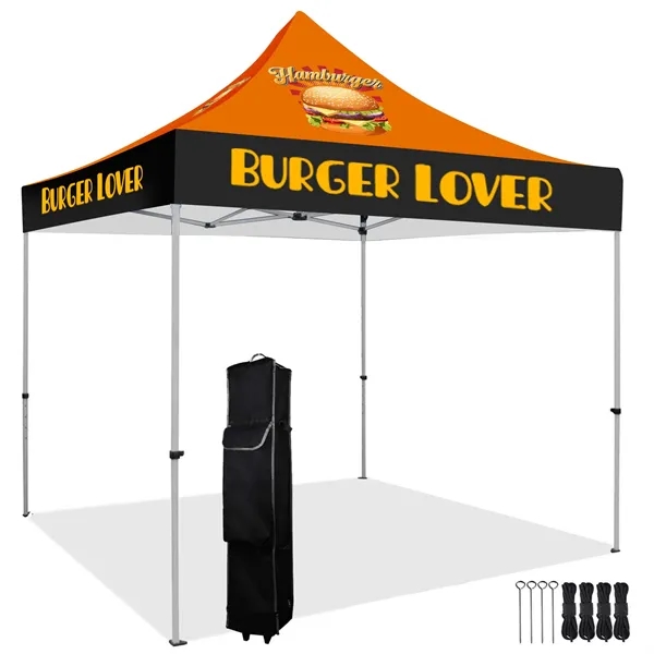 10' x 10' Custom Printed Pop Up Tent Kit w/ Steel Frame - 10' x 10' Custom Printed Pop Up Tent Kit w/ Steel Frame - Image 1 of 2