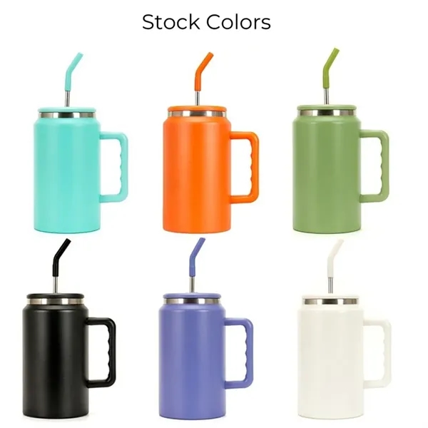 50oz Insulated Tumbler with Straw and Handle - 50oz Insulated Tumbler with Straw and Handle - Image 1 of 8