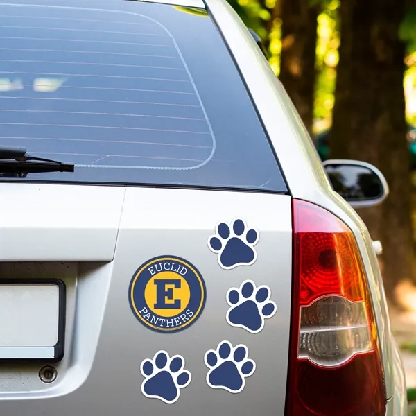 2 in1 Circle Car Magnet with 4 Paw Prints - 2 in1 Circle Car Magnet with 4 Paw Prints - Image 1 of 1