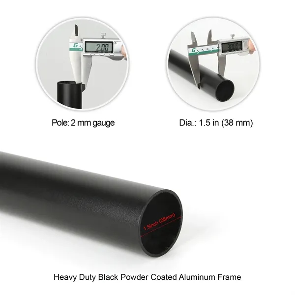 7.5' Black Aluminum Market Umbrella w/ Crank & Auto - 7.5' Black Aluminum Market Umbrella w/ Crank & Auto - Image 2 of 4