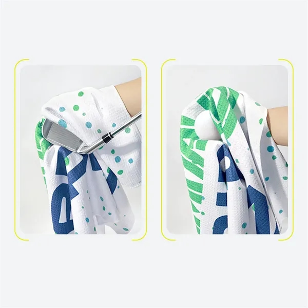 Microfiber Golf Cleaning Towels with Carabiner Clip - Microfiber Golf Cleaning Towels with Carabiner Clip - Image 4 of 7