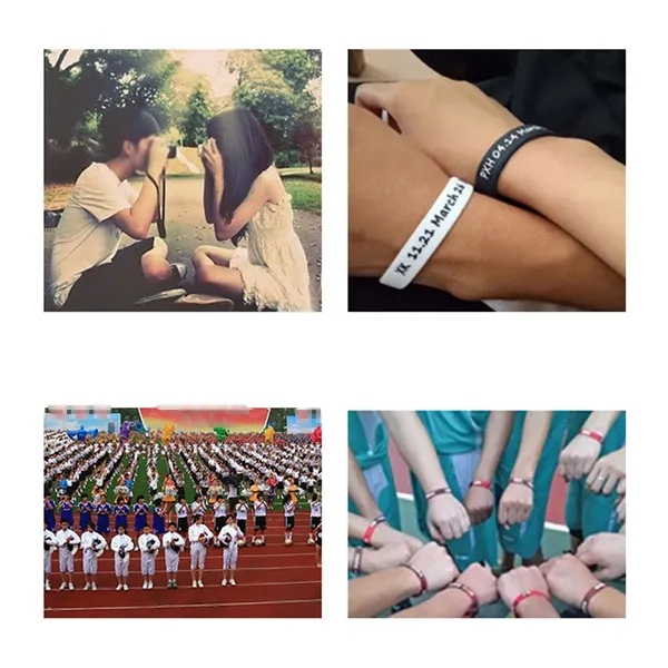 Rubber Running Bracelets Outdoor Hiking Wristbands - Rubber Running Bracelets Outdoor Hiking Wristbands - Image 4 of 5