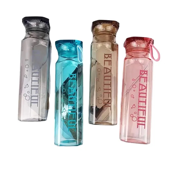 17 Oz Clear BPA Free Sports Bottle Reusable Travel Drinkware - 17 Oz Clear BPA Free Sports Bottle Reusable Travel Drinkware - Image 3 of 9
