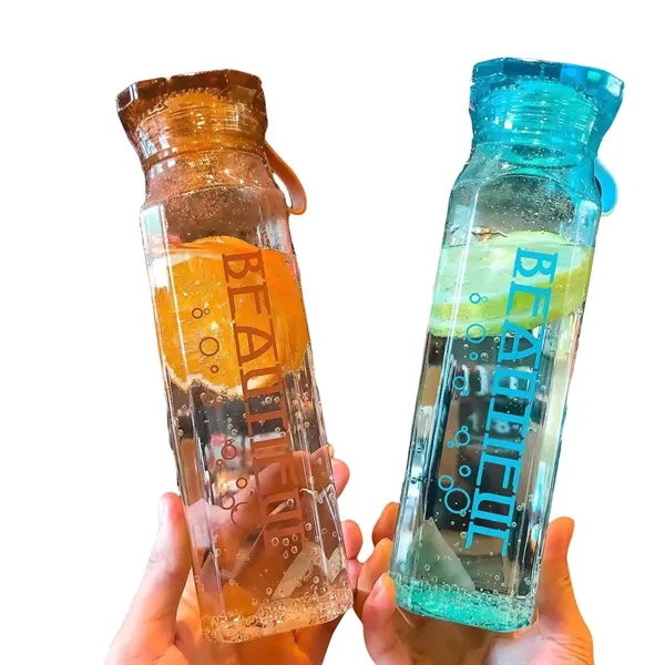 17 Oz Clear BPA Free Sports Bottle Reusable Travel Drinkware - 17 Oz Clear BPA Free Sports Bottle Reusable Travel Drinkware - Image 5 of 9