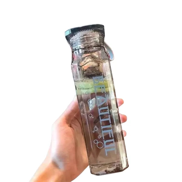 17 Oz Clear BPA Free Sports Bottle Reusable Travel Drinkware - 17 Oz Clear BPA Free Sports Bottle Reusable Travel Drinkware - Image 7 of 9