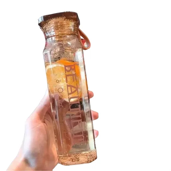 17 Oz Clear BPA Free Sports Bottle Reusable Travel Drinkware - 17 Oz Clear BPA Free Sports Bottle Reusable Travel Drinkware - Image 8 of 9
