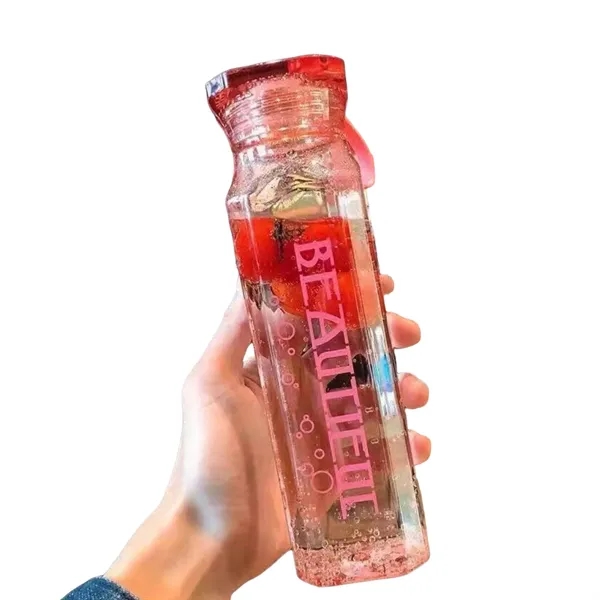 17 Oz Clear BPA Free Sports Bottle Reusable Travel Drinkware - 17 Oz Clear BPA Free Sports Bottle Reusable Travel Drinkware - Image 9 of 9