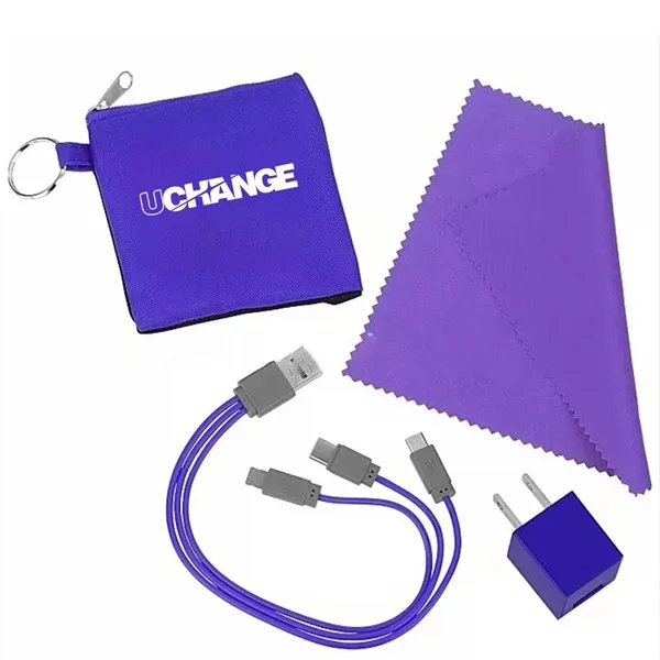 3 In 1 Charging Cable Kit With Keyring Case - 3 In 1 Charging Cable Kit With Keyring Case - Image 2 of 5