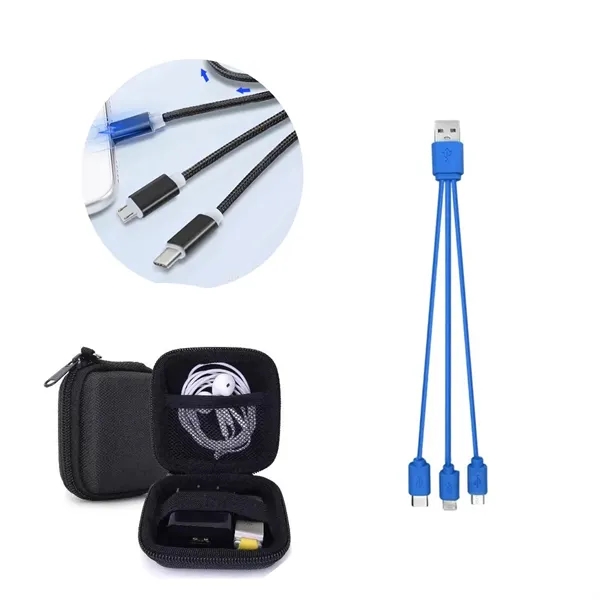 3 In 1 Charging Cable Kit With Keyring Case - 3 In 1 Charging Cable Kit With Keyring Case - Image 3 of 5