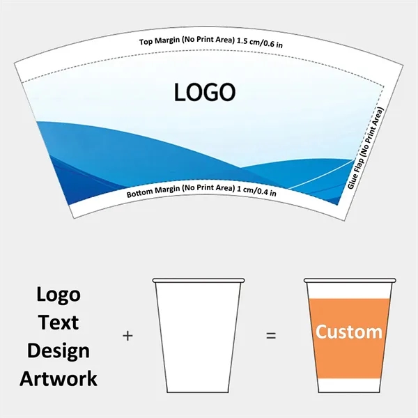 3-22 oz Custom Disposable Paper Cups for Hot & Cold Drinks - 3-22 oz Custom Disposable Paper Cups for Hot & Cold Drinks - Image 6 of 9