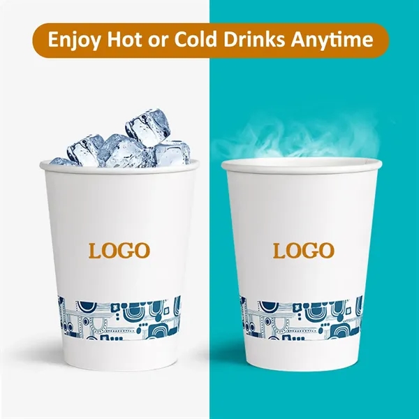 3-22 oz Custom Disposable Paper Cups for Hot & Cold Drinks - 3-22 oz Custom Disposable Paper Cups for Hot & Cold Drinks - Image 8 of 9