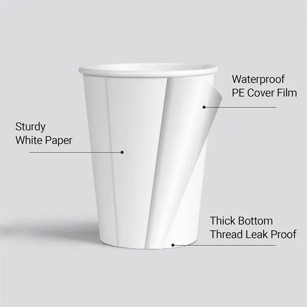 3-22 oz Custom Disposable Paper Cups for Hot & Cold Drinks - 3-22 oz Custom Disposable Paper Cups for Hot & Cold Drinks - Image 9 of 9